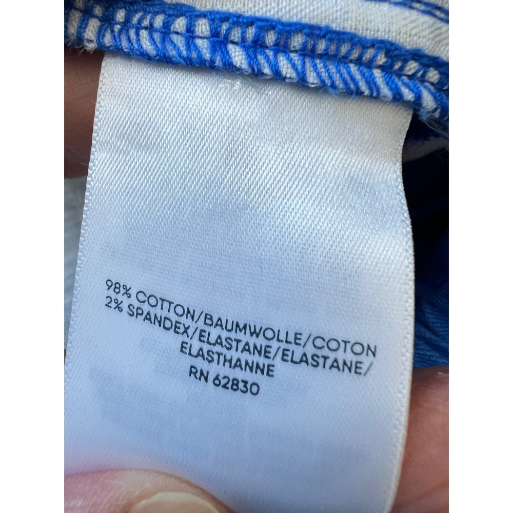 NEW Lands End Womens 4 petite 7in Chino Short Royal Cobalt Blue Mid Rise Stretch - Picture 5 of 12